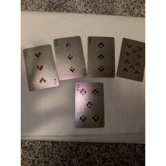 Louis Vuitton Playing Cards Silver Damier the full set of 5’s - Picture 2 of 4